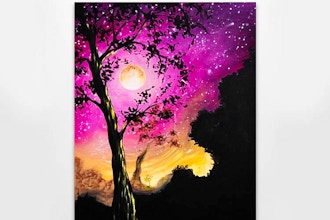 Starry Moonlit Tree